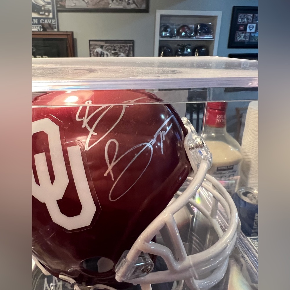 Brian Bosworth signed Oklahoma mini helmet